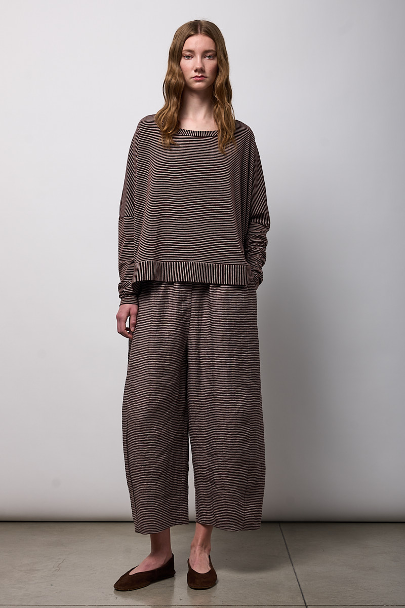 MAGLIA SCATOLA MANICA LUNGA CON AMPIO SCOLLO TONDO