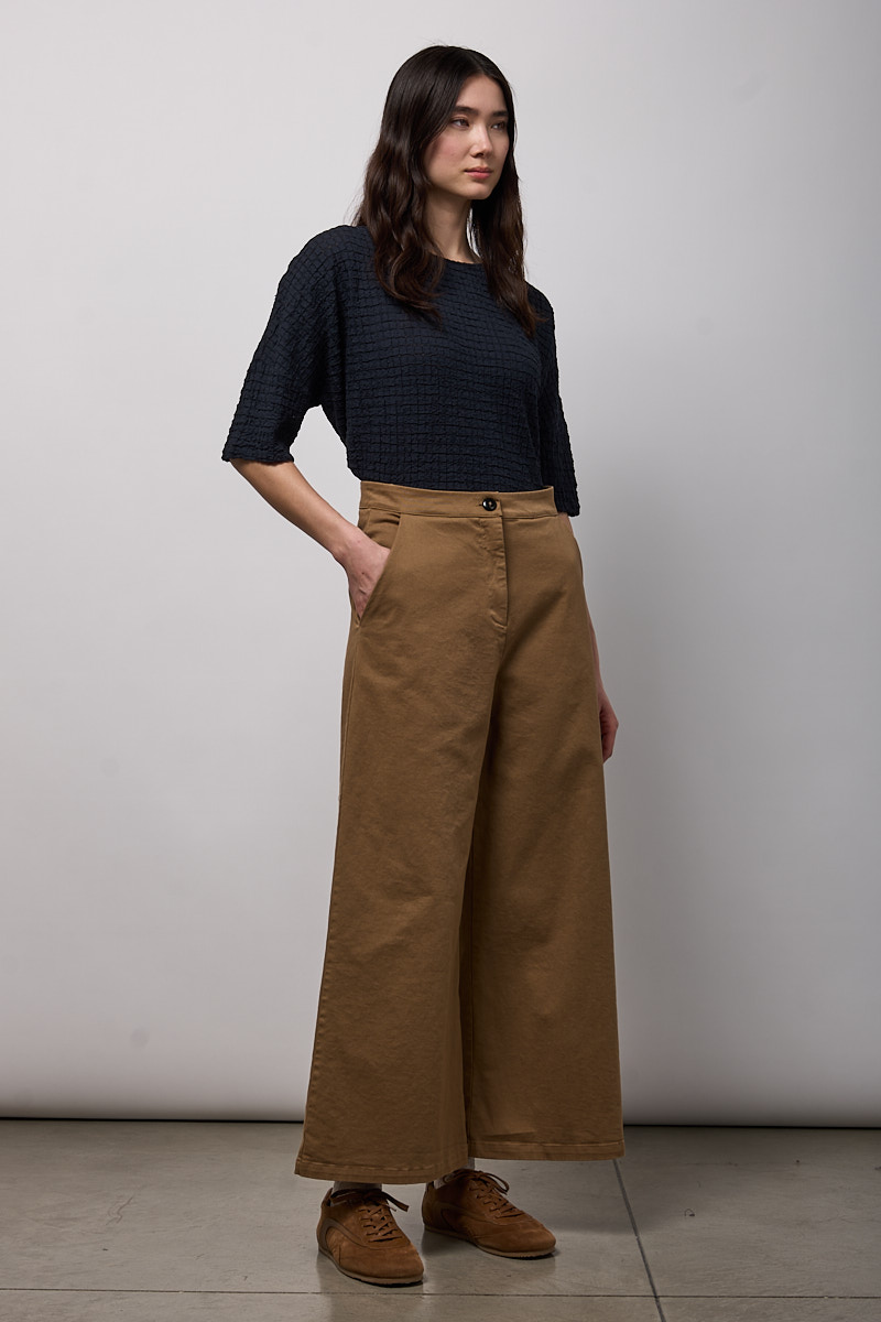 PANTALONE CROP GAMBA AMPIA