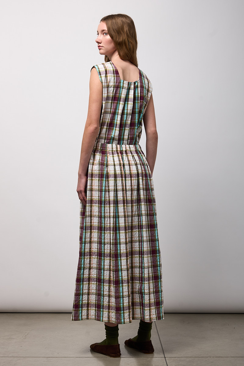 GONNA CON ELASTICO IN VITA E PIEGHE