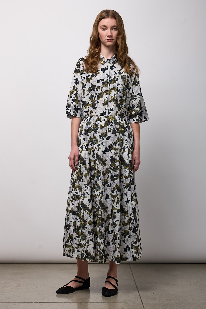 GONNA AMPIA CON ELASTICO IN VITA E PIEGHE