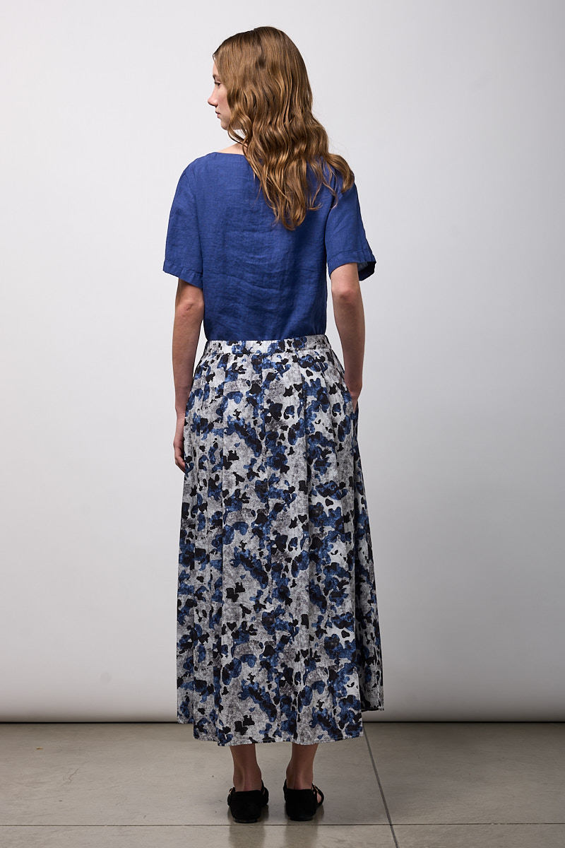 GONNA AMPIA CON ELASTICO IN VITA E PIEGHE