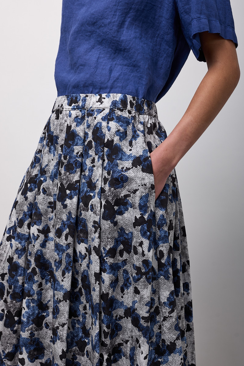 GONNA AMPIA CON ELASTICO IN VITA E PIEGHE