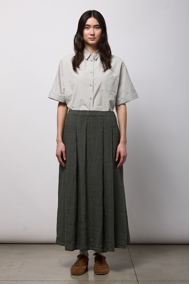 GONNA AMPIA CON ELASTICO IN VITA E PIEGHE