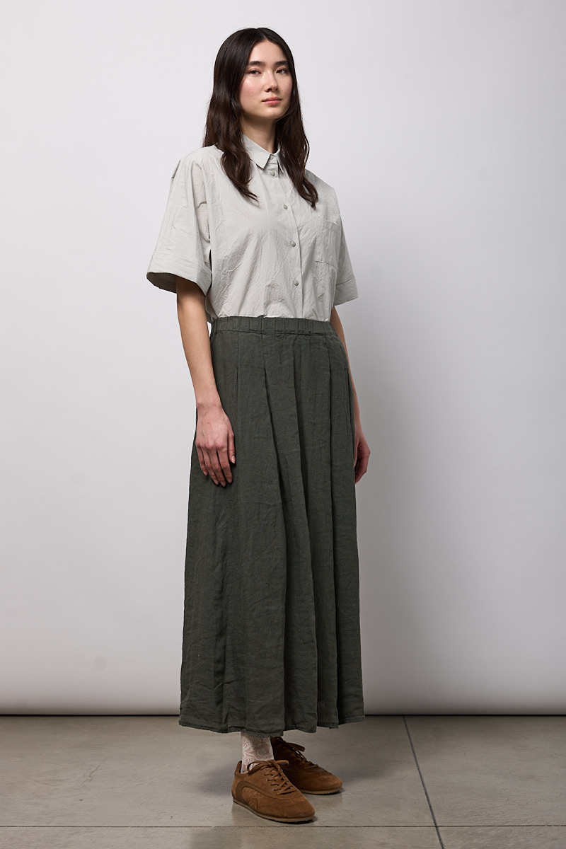 GONNA AMPIA CON ELASTICO IN VITA E PIEGHE