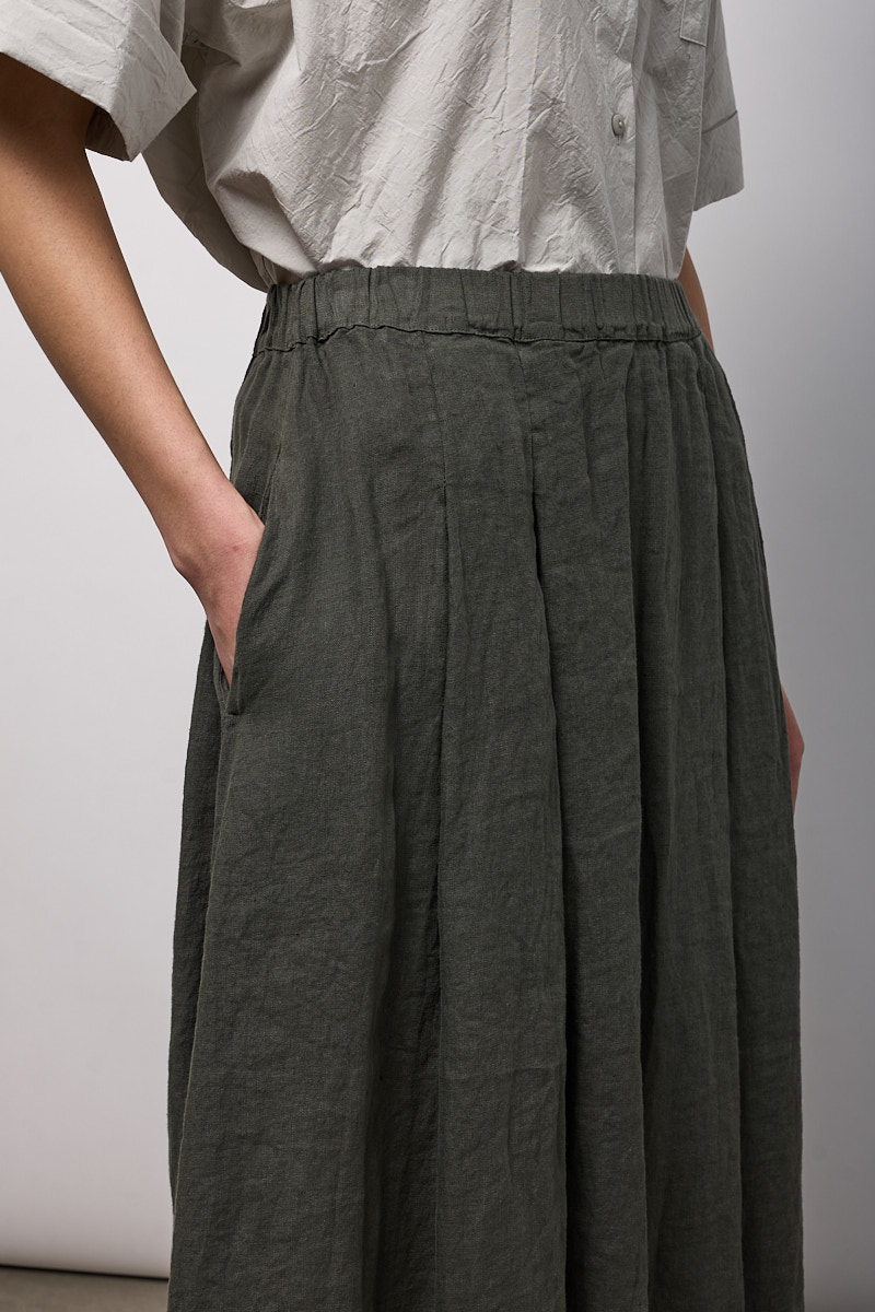 GONNA AMPIA CON ELASTICO IN VITA E PIEGHE