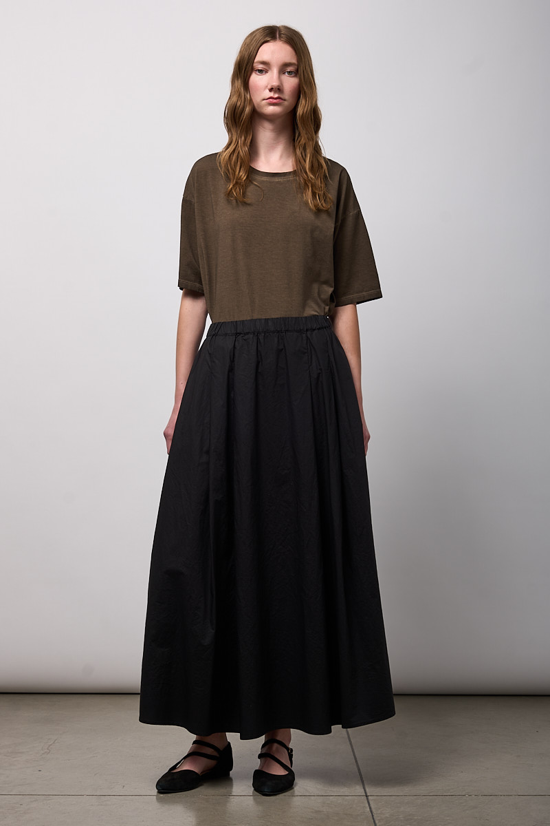 GONNA AMPIA CON ELASTICO IN VITA E PIEGHE