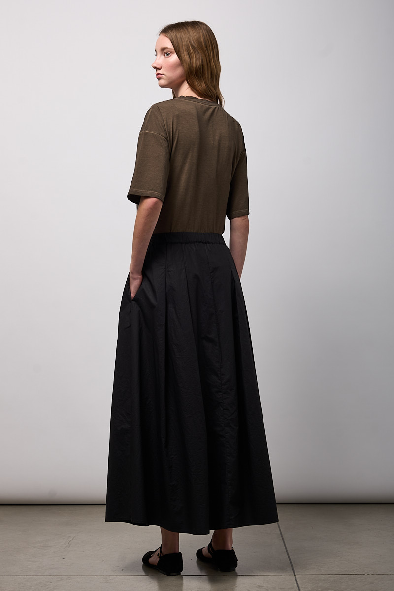 GONNA AMPIA CON ELASTICO IN VITA E PIEGHE