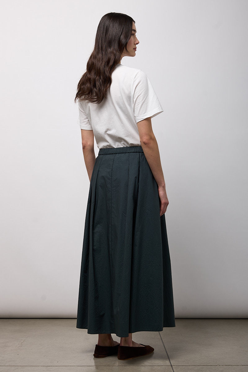 GONNA AMPIA CON ELASTICO IN VITA E PIEGHE